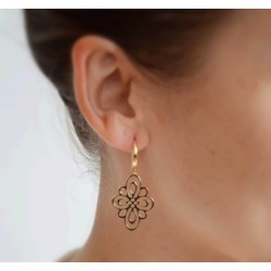 Golden losange earrings