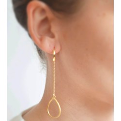 Hanging drop air earrings