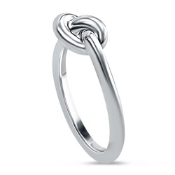 Silver knot ring woman
