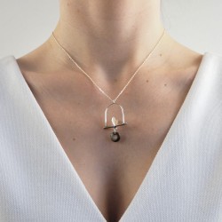 Collier argent oiseau femme