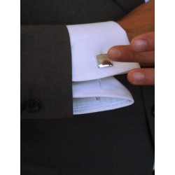 Men's personalized square cufflinks