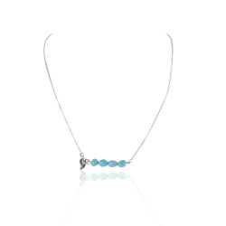 Turquoise bar necklace woman