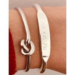 Silver knot bracelet woman