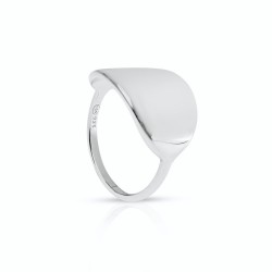 Oval silver ring personalized woman