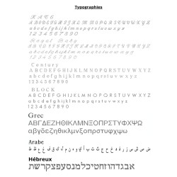 typografie manchetknopen aangepaste zilveren rechthoek man