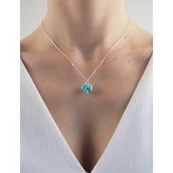 Collier grappe turquoise femme