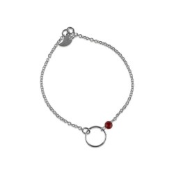 Women's silver pearl silver round bracelet