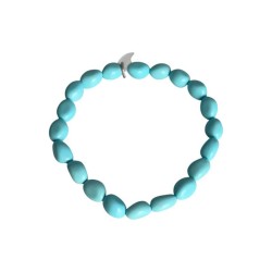 Bracelet perles turquoise femme