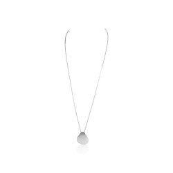 Necklace sautoir drop silver woman