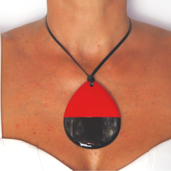 Collar drop resin lacquered red color