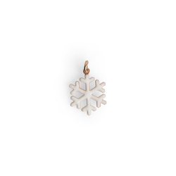 Women's enamel snowflake pendant
