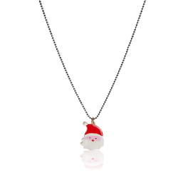 Teen necklace Santa Claus enamel