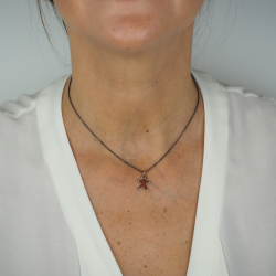 Gingerbread necklace enamel woman