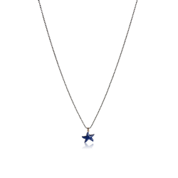 Necklace enamel starfish sterling silver 925 woman