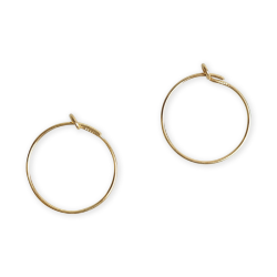 Boucles d'oreilles poisson émail bleu enfant or jaune 18kt