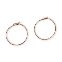 Boucles créoles enfant cœur émail rouge or rose 18kt