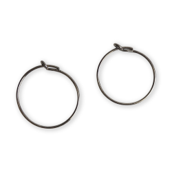 Boucles d'oreilles nuage émail blanc femme vermeil or noir