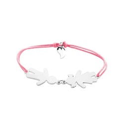 Family bracelet personalized rope woman