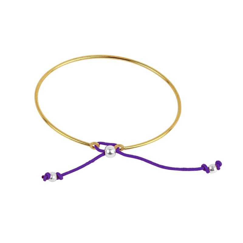 Rigid gold plated bracelet woman