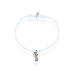 Silver seahorse bracelet woman